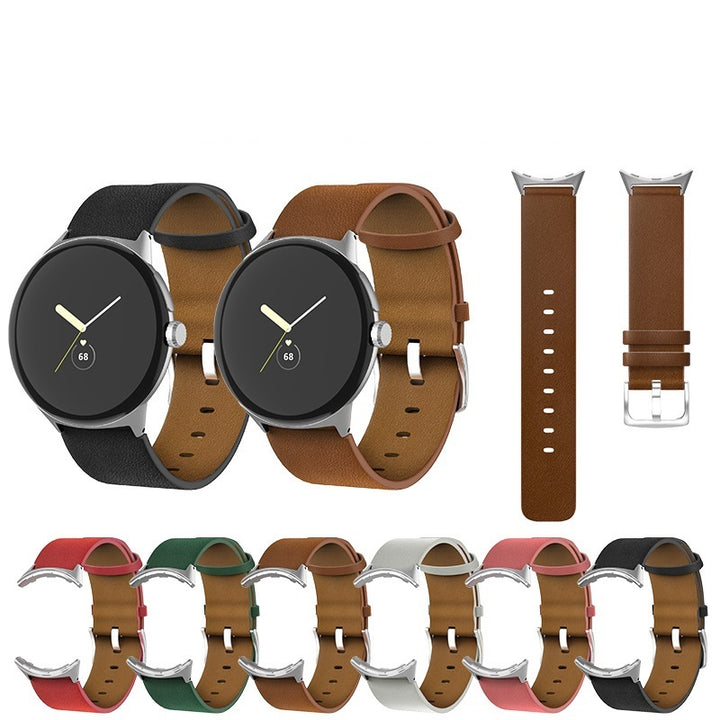 Straight Interface Leather Watch Strap