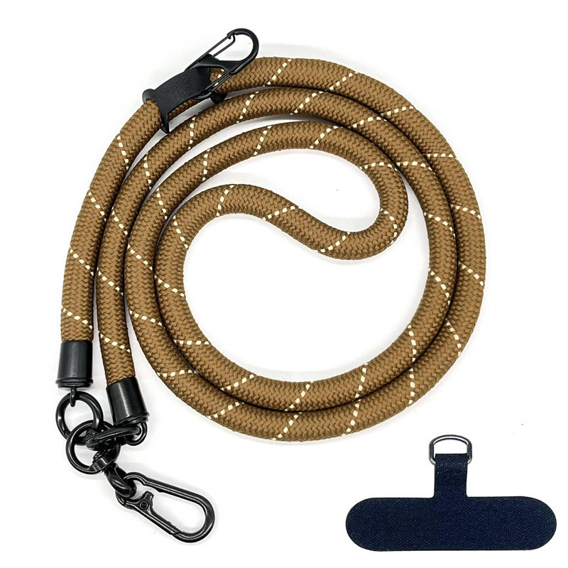 10 mm Climbing Rope Telefon mobil Garnitură Lankard Garnitură reglabilă Crossbody Telefon mobil curea cu Curea de cameră cu curea de cameră anti-pierdere a gâtului