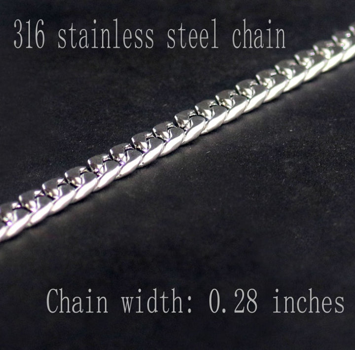 Stainless steel 3.2mmNK flattening bracelet European and American men's titanium steel jewelry