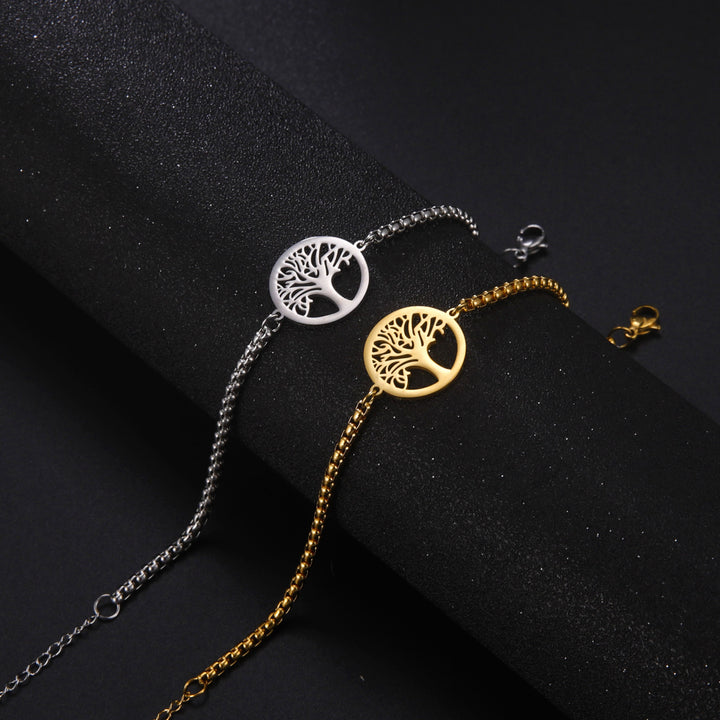 Style Hollow Life Tree Pendant Bracelet