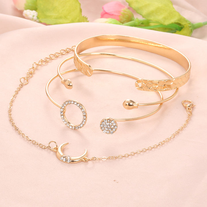 Water Drop Bracelet Crescent Set 4piece Bracelet Female