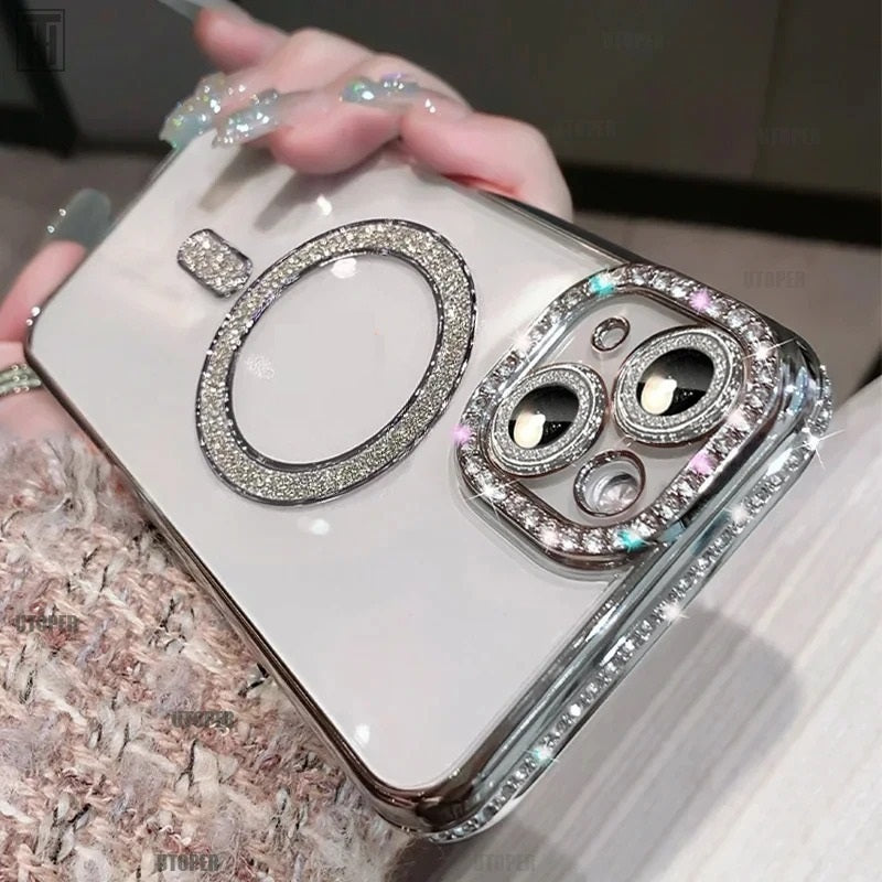 All-inclusive Rhinestone Magnetic Phone Case