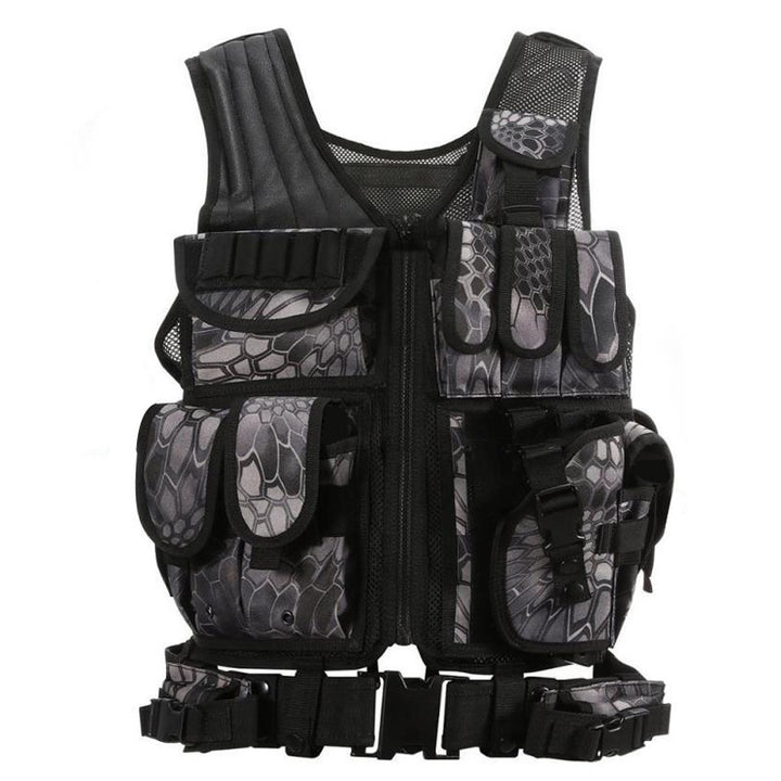 Vestă tactică de combatere militară de armură a armatei de armată Molle Airsoft Plate Carrier vestă de vânătoare în aer liber pescuit CS de antrenament