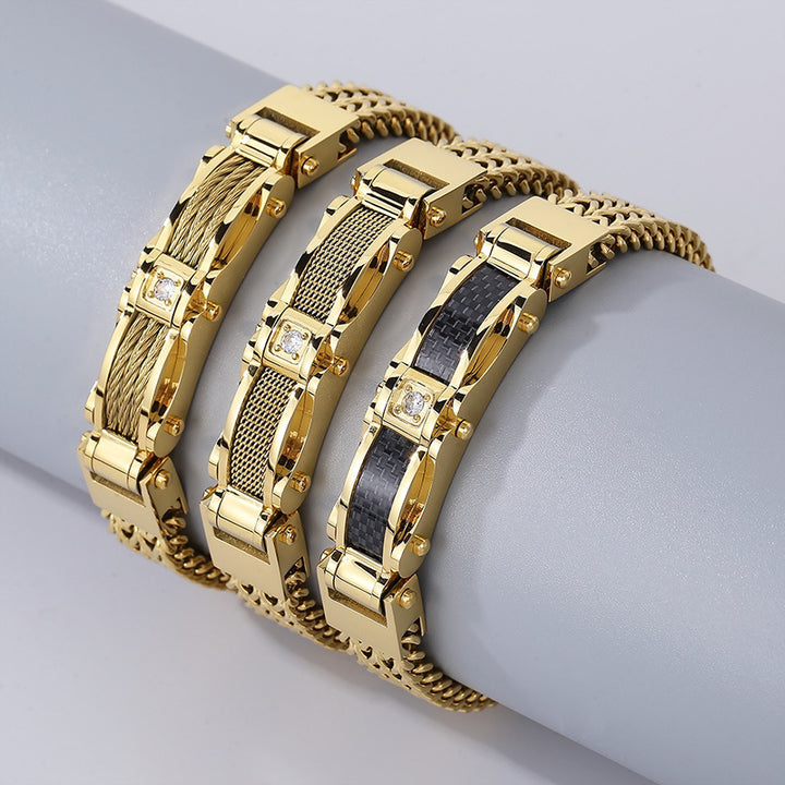 Fashion Creative New Gold Stainless Steel Men's Bracelet