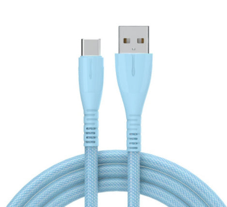 Quick Charge QC30 Charging Cable Nylon Braided Mobile Phone USB Cable With Indicator Light