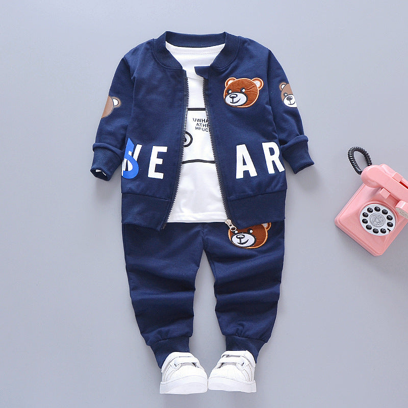 0-4 Years Old Children's Long-sleeved Suit With Openable Pants