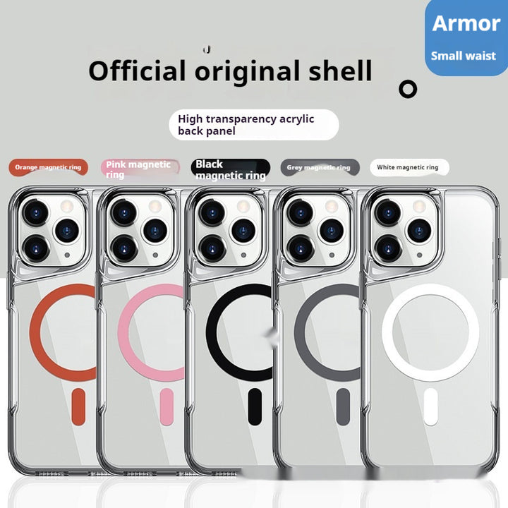 High Transparent Acrylic Magnetic Transparent Drop-resistant Protection Mobile Phone Shell