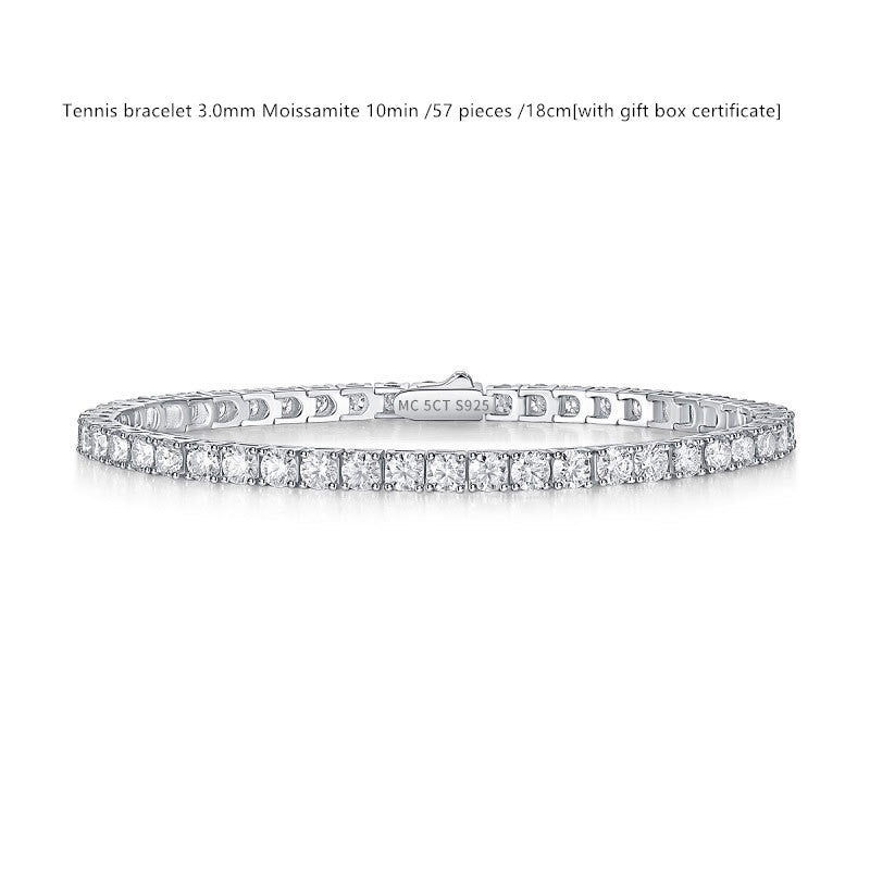 Sterling Silver D Color Moissanite Brățară pentru femei