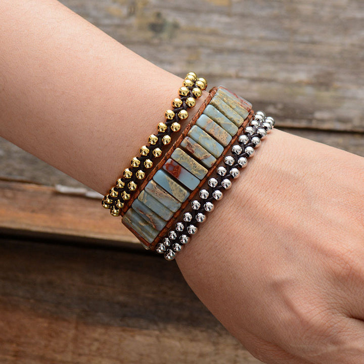 Handmade Beaded Weave Winding Bracelet