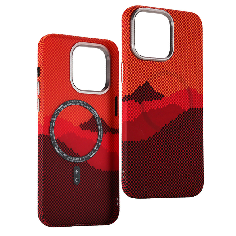 Kevlar Magnetic Carbon Fiber Texture Phone Case