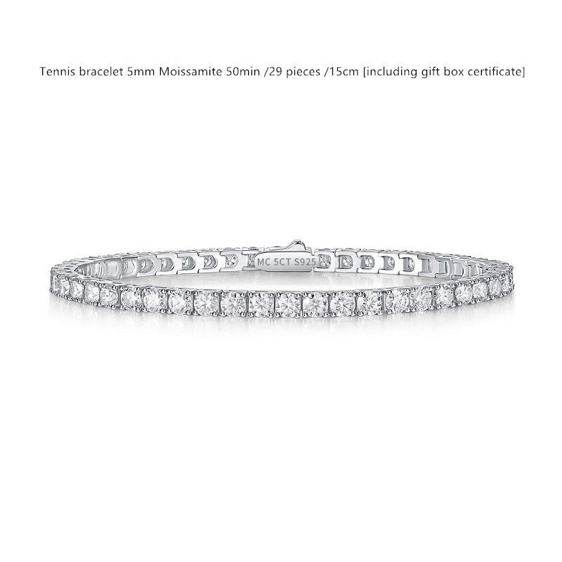 Sterling Silver D Color Moissanite Brățară pentru femei