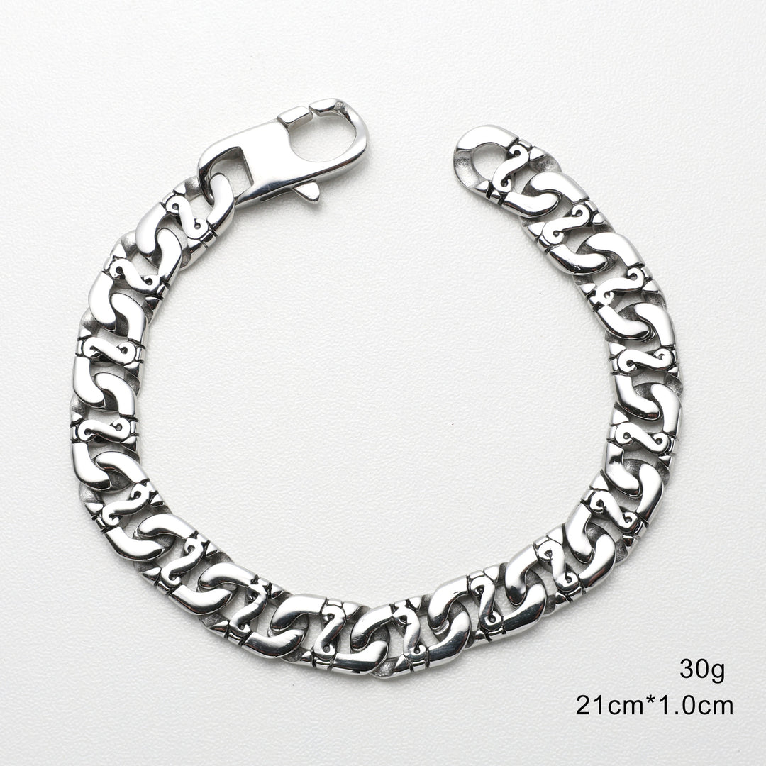 European And American Old Hip Hop Men's Bracelet