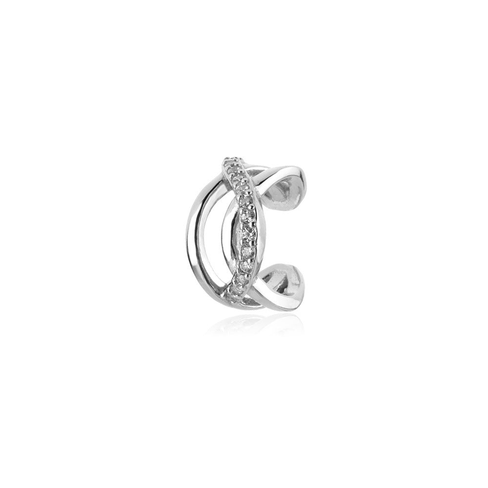 925 Sterling Silver Clip Clip Minoritate Cercei Simplu