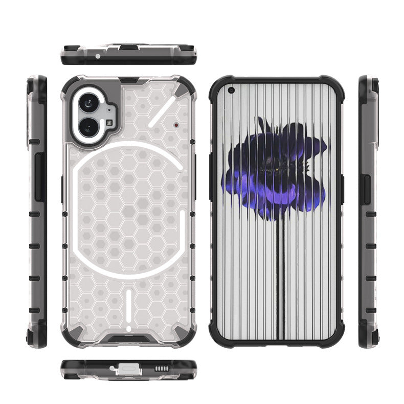 Honeycomb Drop-resistant Phone Case Transparent Creative Armor