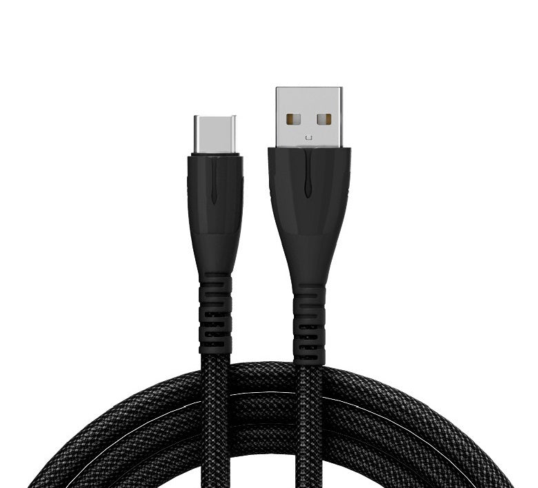 Quick Charge QC30 Charging Cable Nylon Braided Mobile Phone USB Cable With Indicator Light