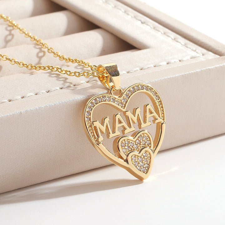 Simple Cold Style MOM Pendant Mother's Day MAMA Necklace