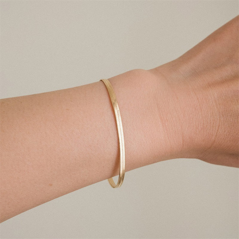 Women's Stainless Steel Gold Plated Bracelet