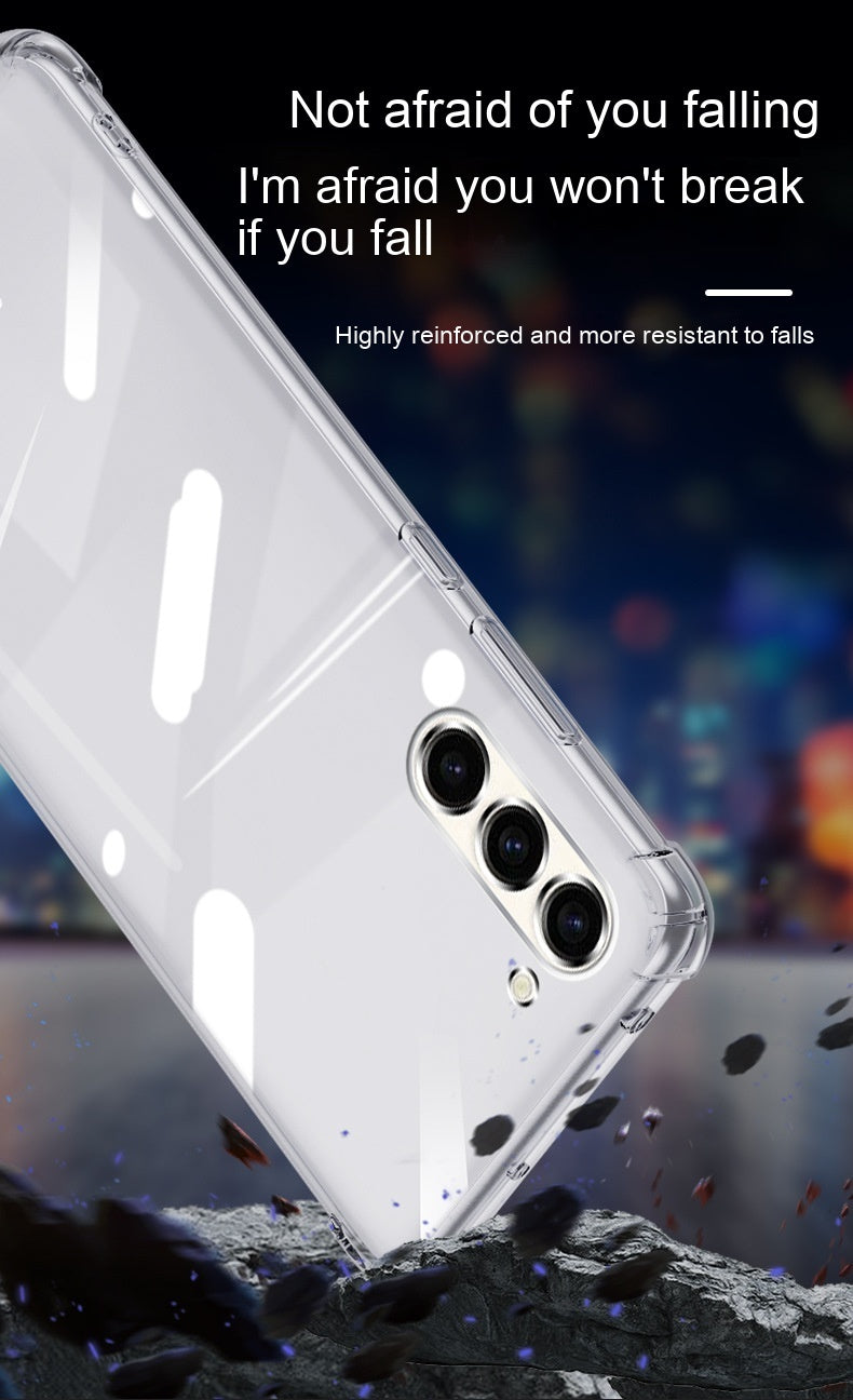 Aplicabil S23 Telefon cu Airbag Rezistent la Silicon Transparent Silicon Shell Soft