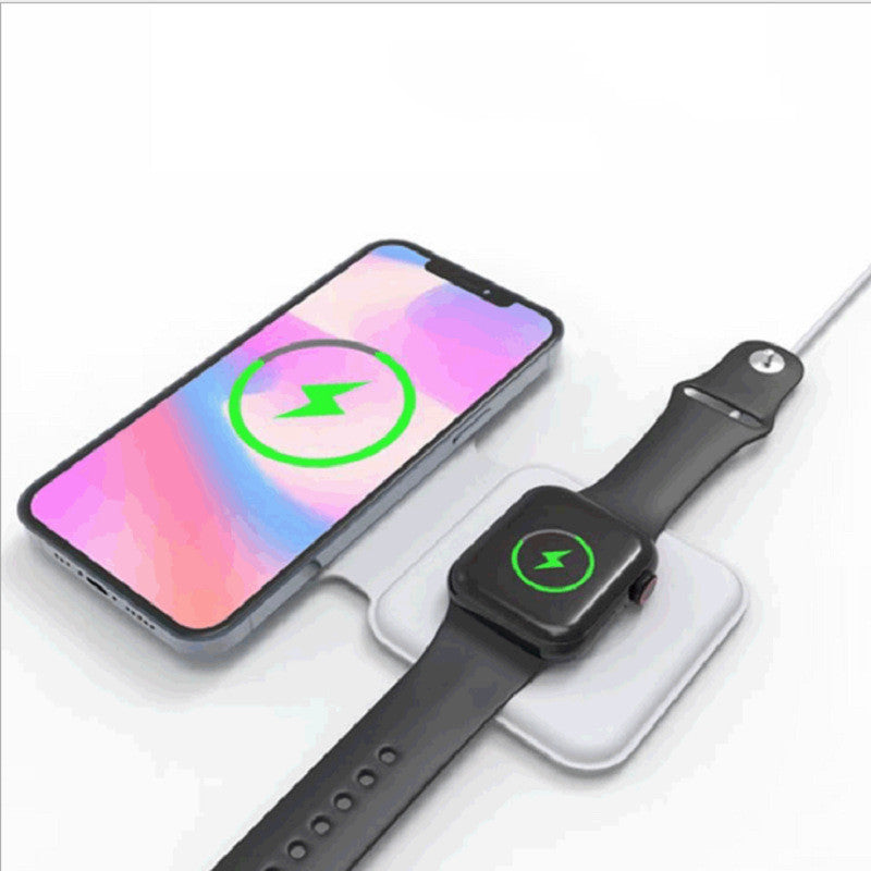 2 în 1 încărcător wireless magnetic 15W Dock de încărcare Wireless Qi Charger rapid