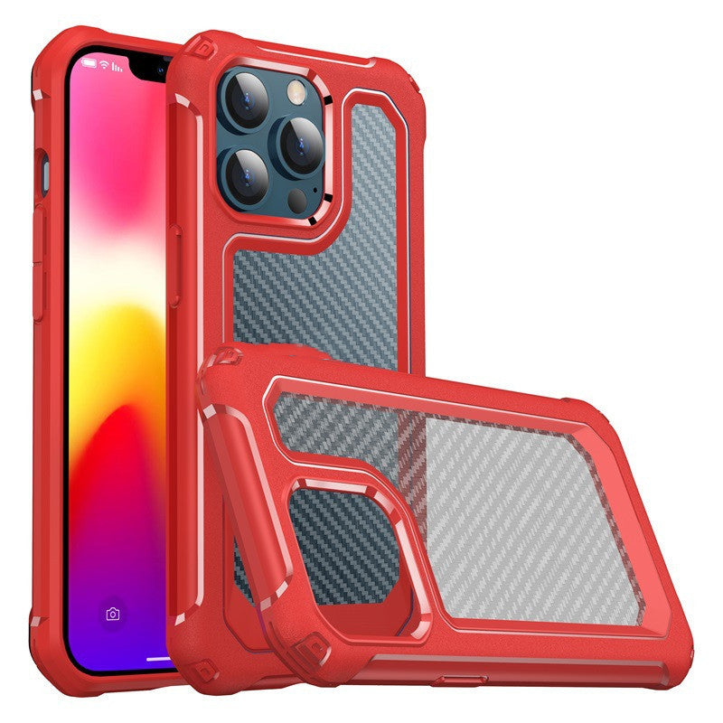 Carbon Fiber Pattern Shatter-resistant Mobile Phone Case