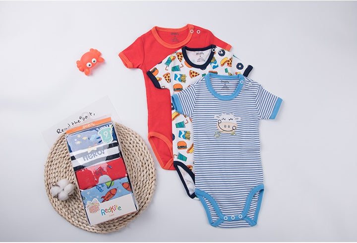 Cotton baby short sleeve bodysuit