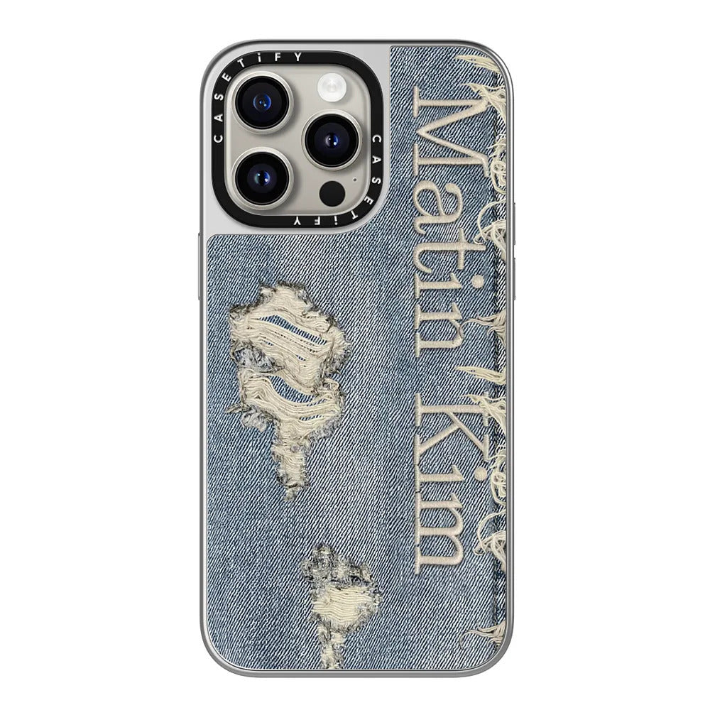 Simple And Fashionable High-end Silver Frame Phone Case