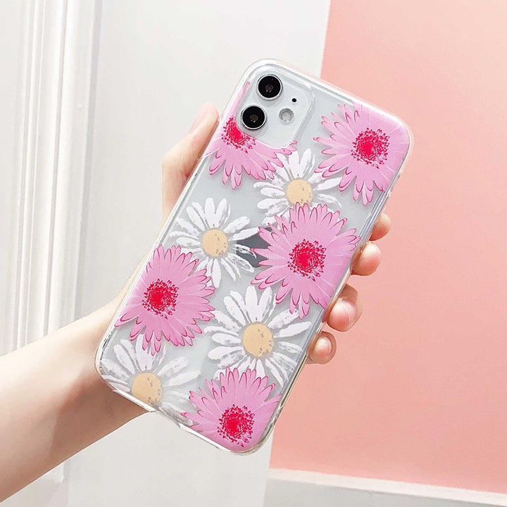 Compatible with Apple , Flower silicone phone case