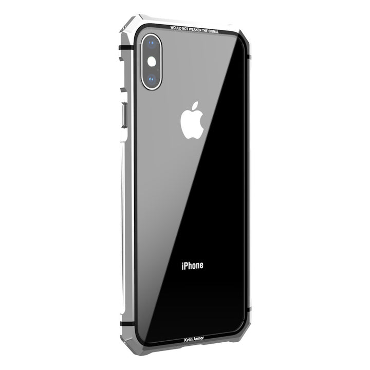 Transparent tempered glass phone case