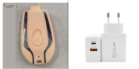 1500mAh Mini Power Pod Pod Cheychain încărcător cu tip-C ultra-compact mini pachete de baterii de încărcare rapidă de rezervă de rezervă