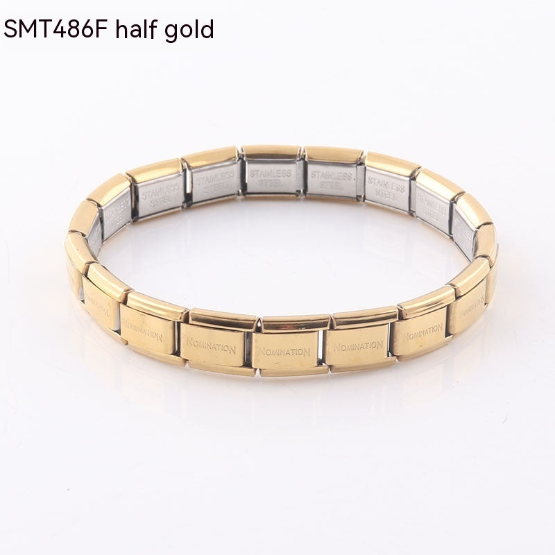 Fashion Bracelet Electroplated Stainless Steel Material Personalized Bracelet Removable