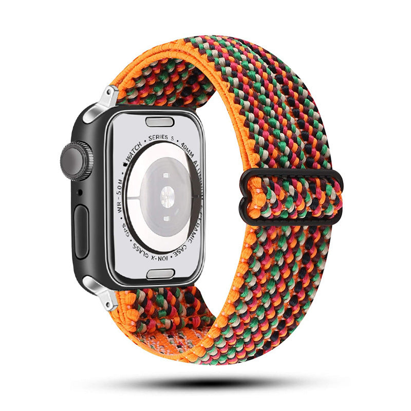 Ethnic Style Adjustable Buckle Elastic Nylon Woven Strap