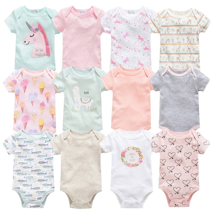 Baby onesies three-piece suit new cotton short-sleeved sweater baby clothes clothes