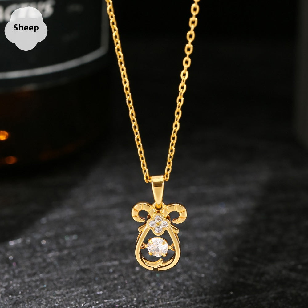 Ins Zodiac Smart Necklace Micro-inlaid