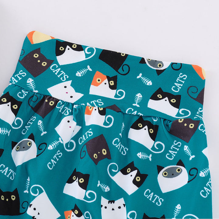 Cute cat print set