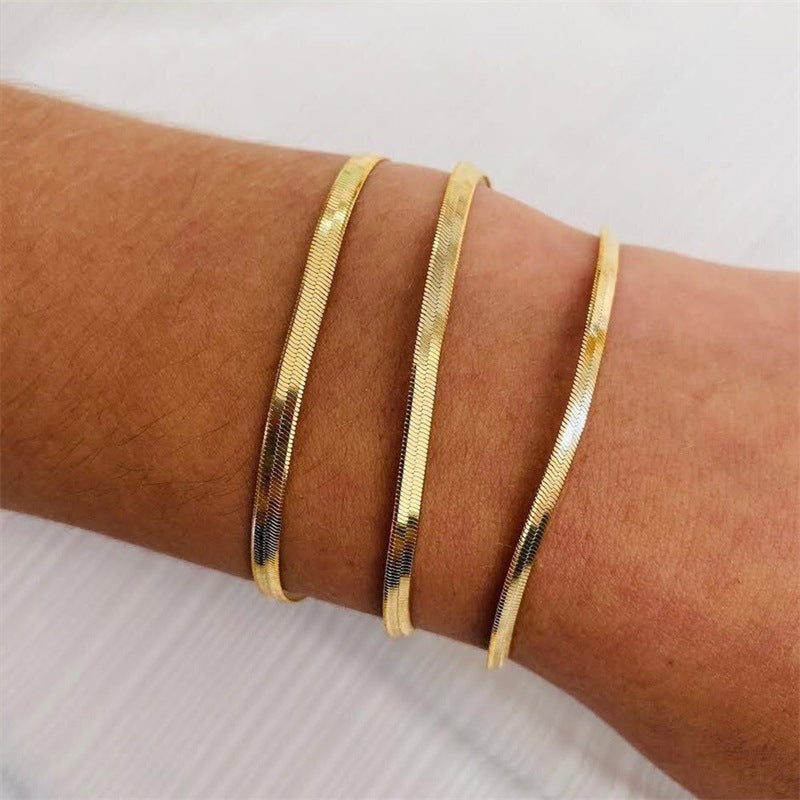 Women's Stainless Steel Gold Plated Bracelet