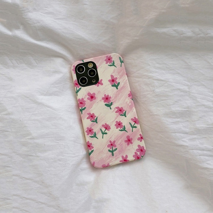 Simple Foundation Make-up Floral Mobile Phone Case