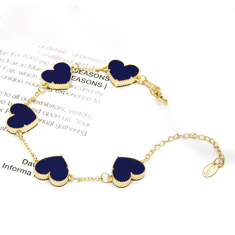 Double Sided Butterfly Heart Bracelet Fashion Bracelet