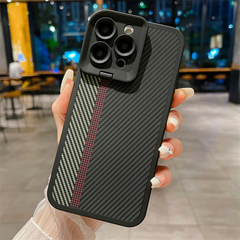 High-grade Carbon Fiber For 13pro Phone Case 15promax Soft Drop-resistant Bracket