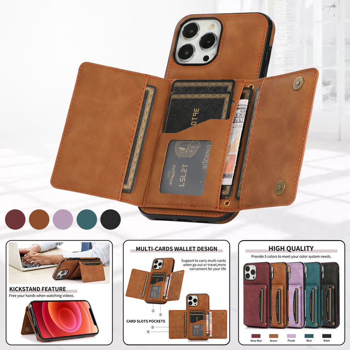 Leather Card Protection Sleeve Phone Case