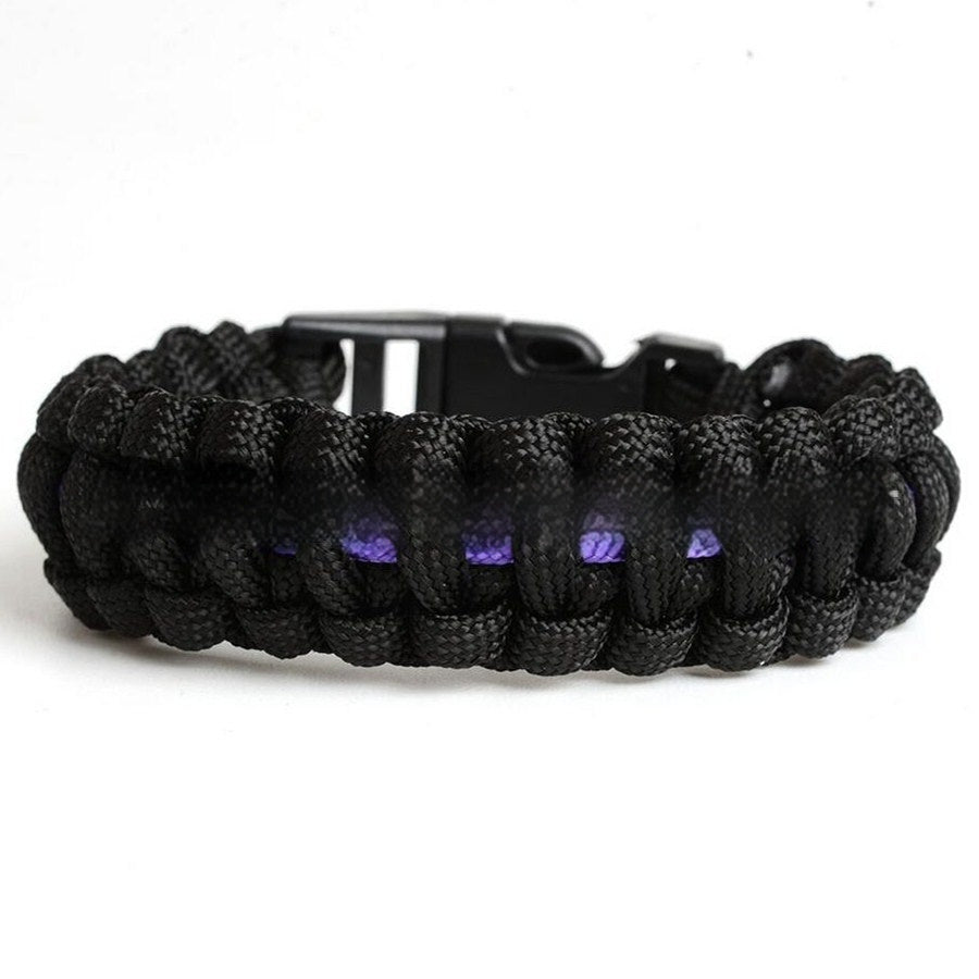 Men's And Women's Blue Line Paracord Bracelet