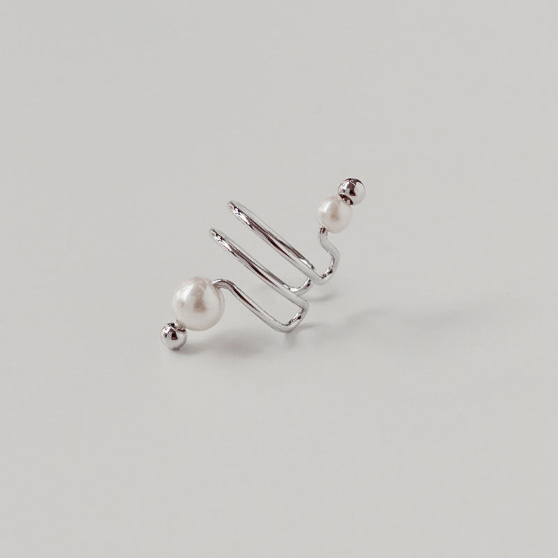 Linie minimalistă Pearl Ear Ear Clip Design Cercei de perle