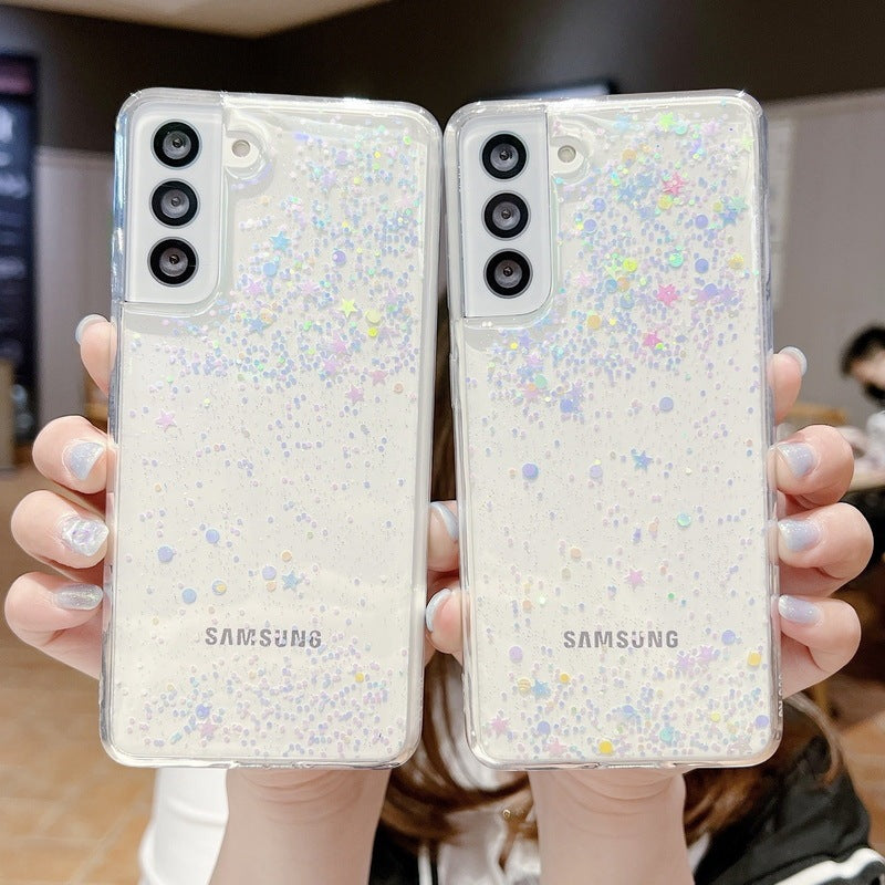 Transparent Glitter Powder Mobile Dream Polka Dot Drop Glue Glitter Protective Case