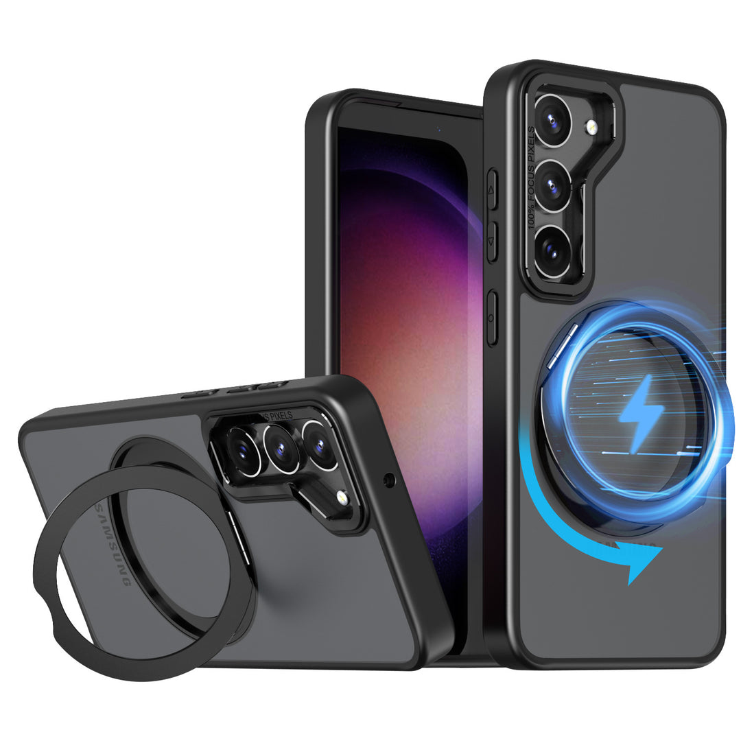 Metal Lens Magnetic Bracket Phone Case