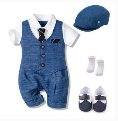 Baby romper vara vara nou în stil masculin