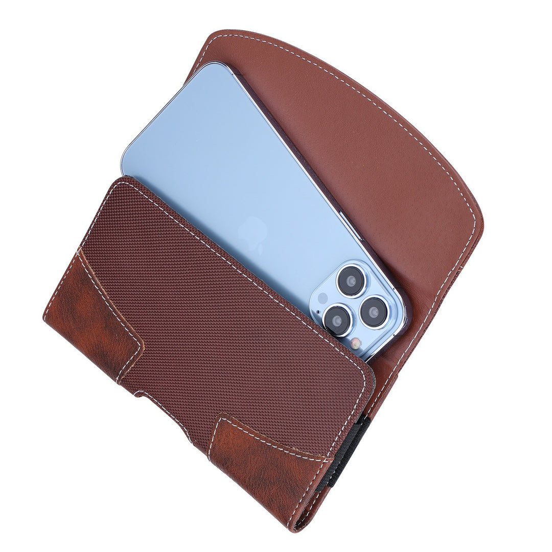 Universal Leather Phone Case Stitching Waist Bag