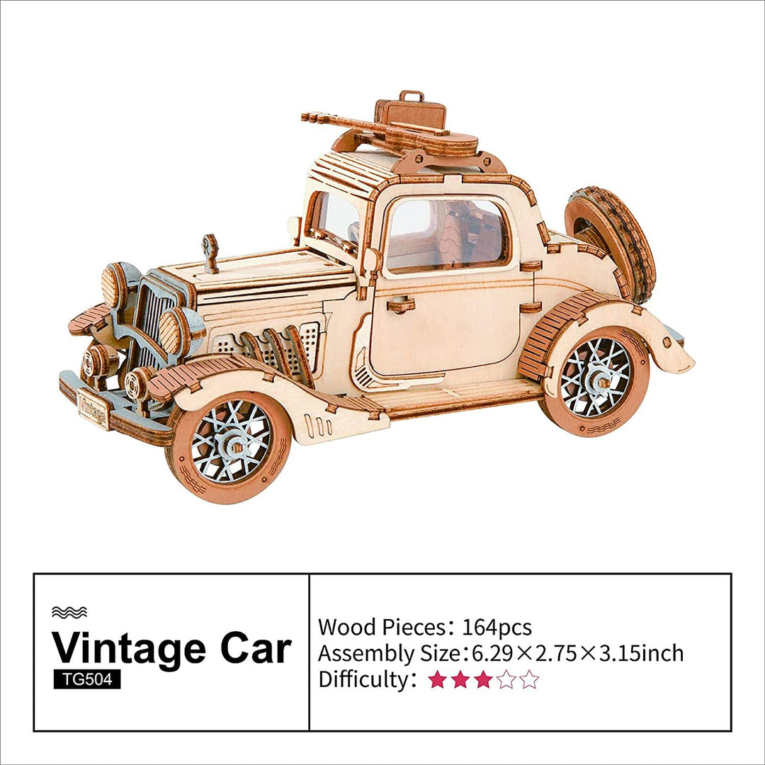 Robotime Rolife Vintage Model Model 3D Puzzle Puzzle pentru copii pentru copii Chilidren