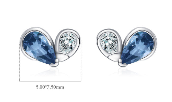 Contrast Color Water Drop Ear Studs Women