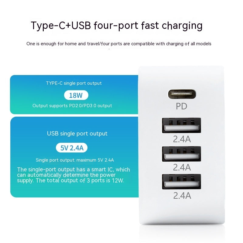 Încărcător de telefon mobil aplicabil PD20W Plug de încărcare PUG USB MULTIFOR PSE PSE Charger 30W