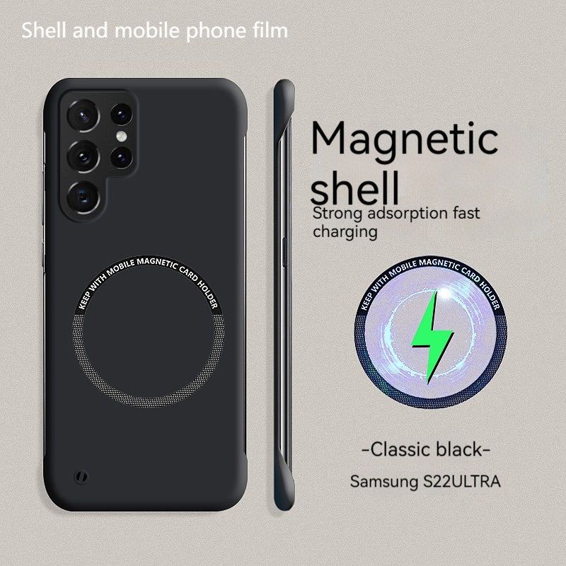 Ultra-thin Frameless Magnetic Wireless Charger Drop-resistant Soft Protective Case