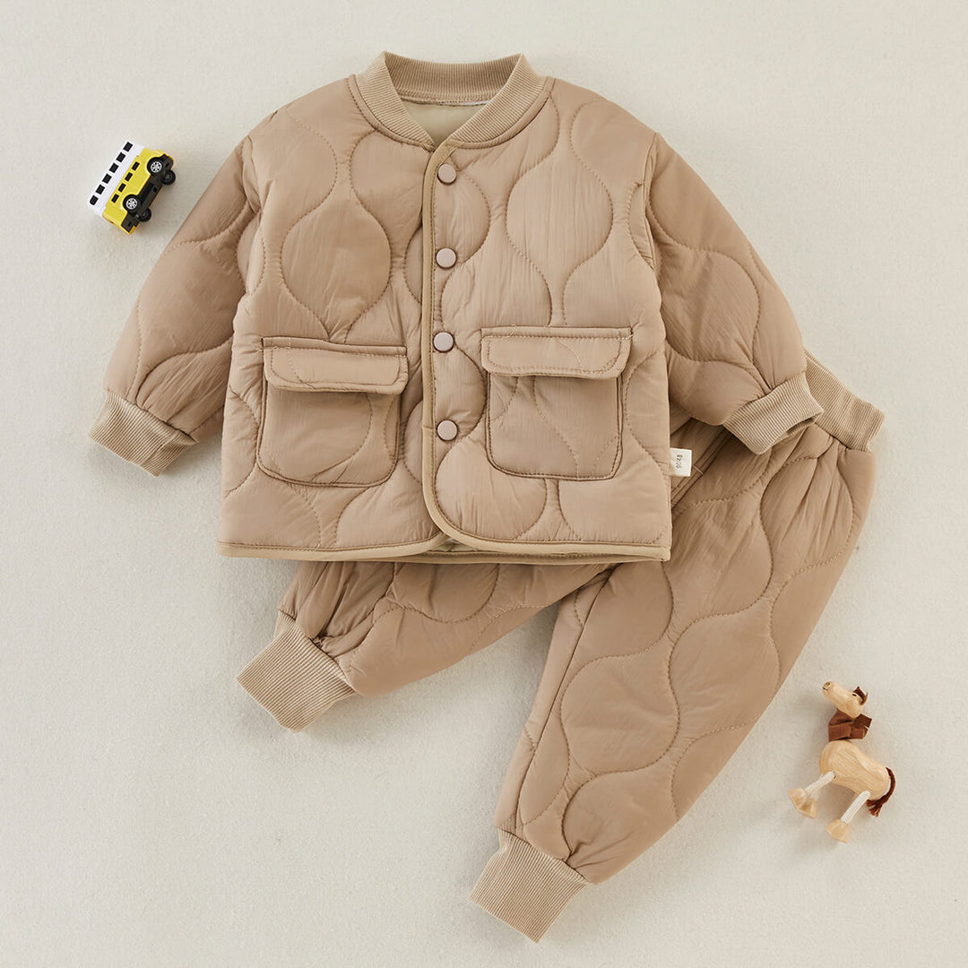 Boys' Cotton Clothes Baby Warm Two-piece Set